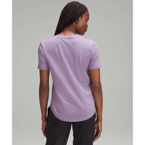 Lululemon love crewneck t-shirt curved hem purple size 8 - Picture 5 of 7